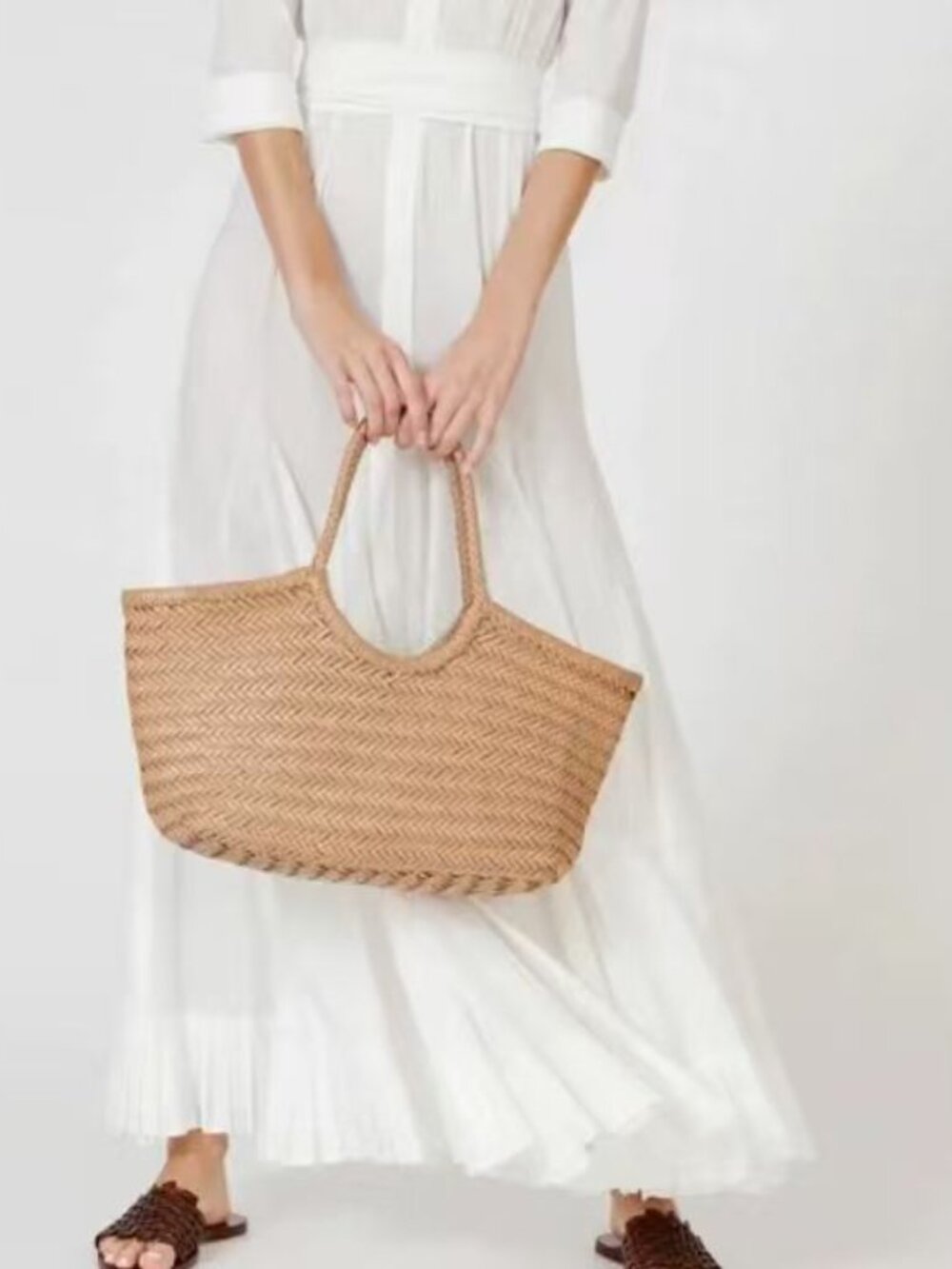 Dragon Diffusion Nantucket Woven Leather Tote